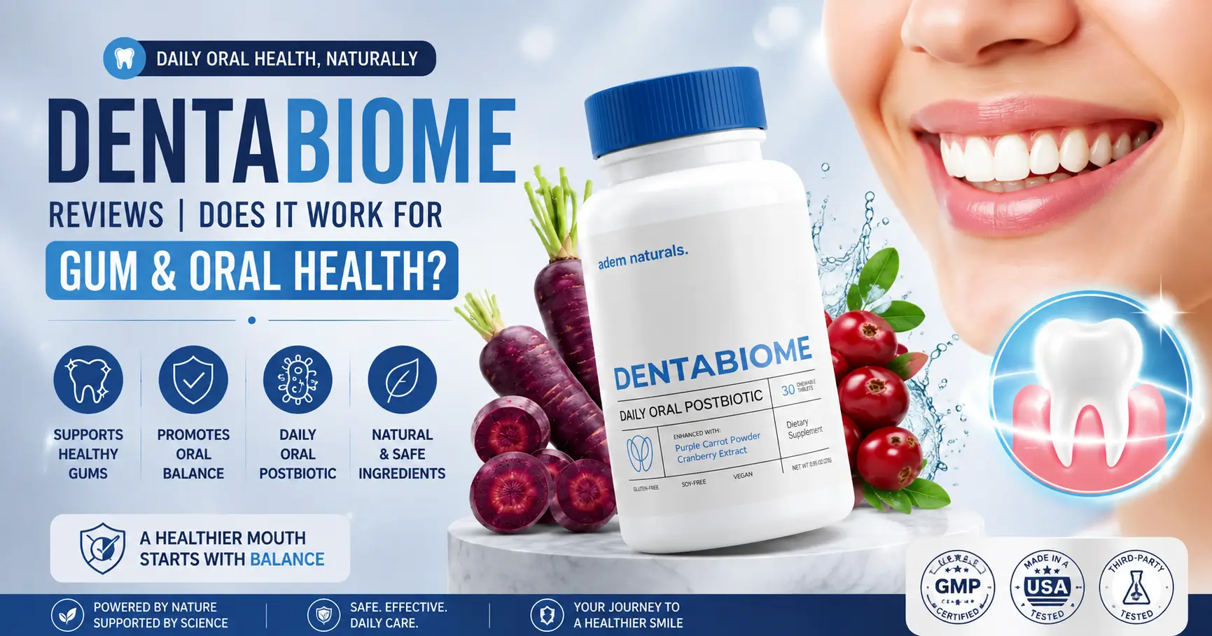 DentaBiome review — supplement bottle and packaging overview